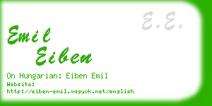 emil eiben business card